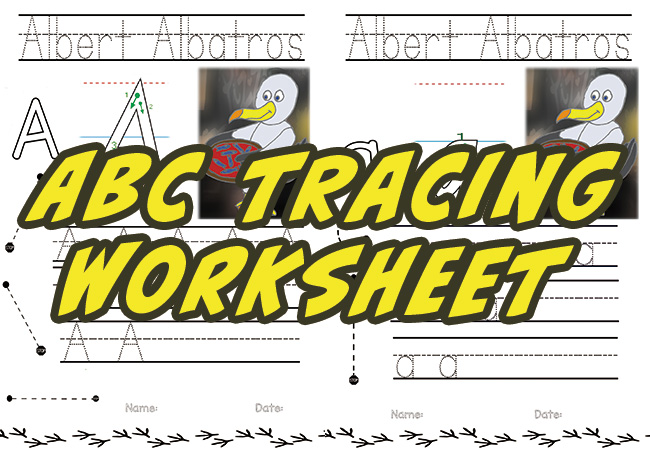 Little Pigeon ABC Tracing Sheet